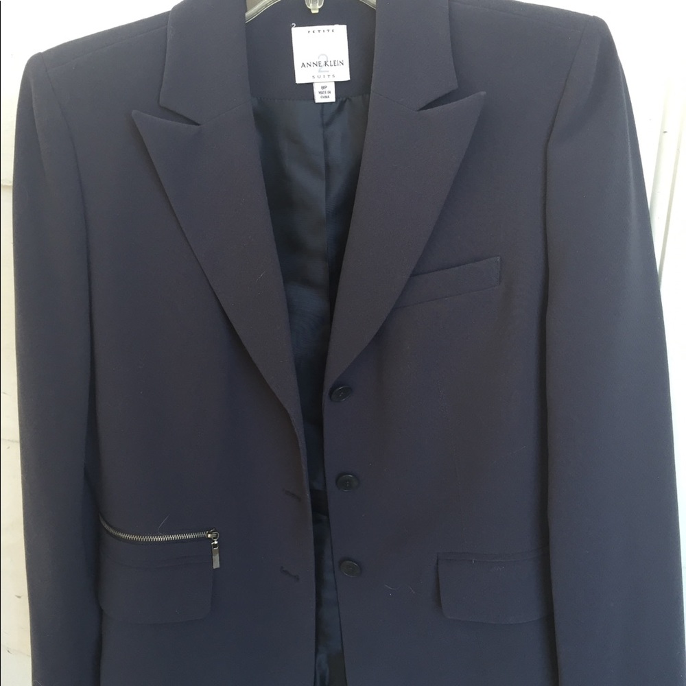 Anne Klein blazer Jacket classy dark Gray size 8